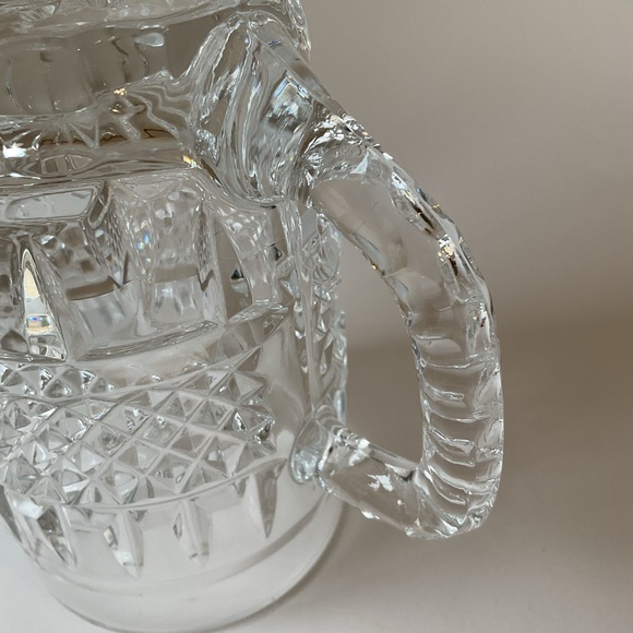 Bohemian Czech Cut Crystal Diamond Point Mugs Set of 2 Vintage 1980s - Picture 13 of 16